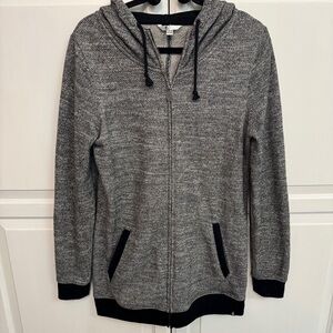Volcom Black and Gray Knit Hoodie. Zip up. Size L.
